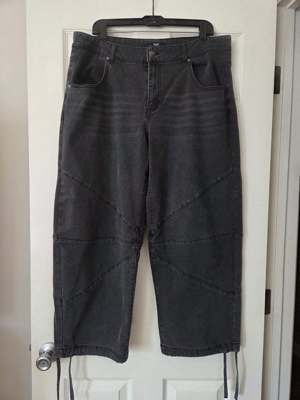 Women's Charcoal Black Baggy Fit Jeans